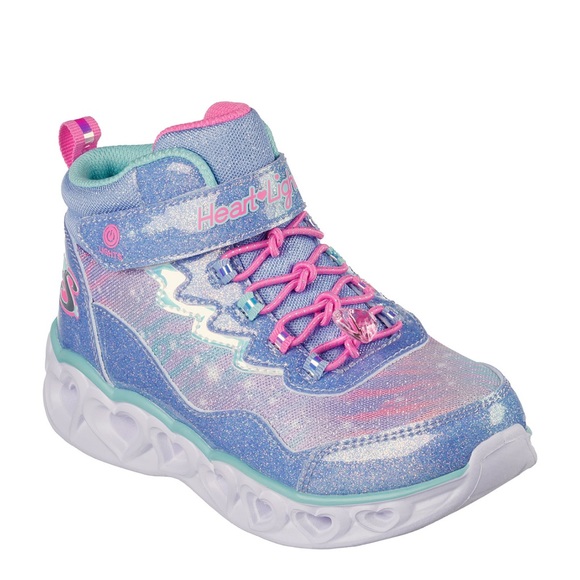 Sketchers Little Girls Heart Lights Light-Up Adjustable Strap Sneaker Bo… - Picture 1 of 12